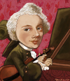 Cartoon: Jean-Marie LeClair (small) by frostyhut tagged leclair,french,baroque,music,classical,violin