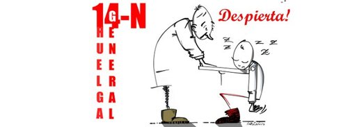 Cartoon: Despierta.Huelga general.sencill (medium) by LaRataGris tagged huelga,general