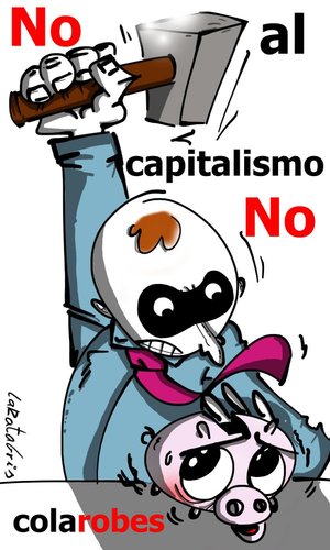 Cartoon: Ladrones (medium) by LaRataGris tagged bancos