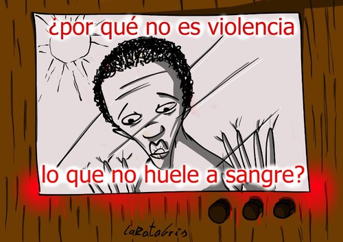 Cartoon: Olor a paz (medium) by LaRataGris tagged violencia