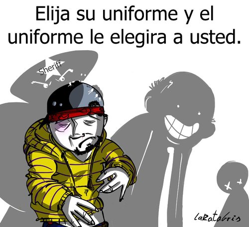Cartoon: uniformes radicales (medium) by LaRataGris tagged apariencias