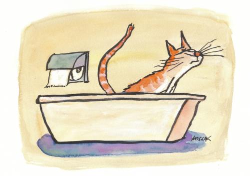 Cartoon: Katzenklo (medium) by Kossak tagged katze,katzen,cat,cats,klo,toilet,toiletpaper,klopapier,katzenklo,tier,tiere,katze,katzen,kater,katzenklo,klo,toilette,klopapier,kot