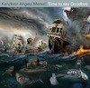 Cartoon: Sie ist dann mal weg (small) by Bürgerschreck tagged merkel,lotse,seeschlacht,sturmreif,politik,untergang,cdu,kanzlerin,partei,krieg,galeone,kriegsschiff,geschütze,kanonen,breitseite