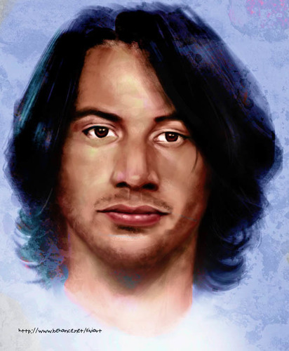 Cartoon: Keanu Reeves (medium) by Fivi tagged reeves,keanu,portrait,painting