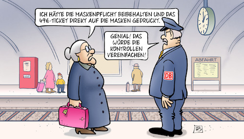 49-Euro-Ticket und Masken