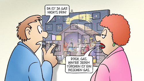 Cartoon: Adventskalender 2022 (medium) by Harm Bengen tagged adventskalender,gas,türchen,energiekrise,harm,bengen,cartoon,karikatur,adventskalender,gas,türchen,energiekrise,harm,bengen,cartoon,karikatur