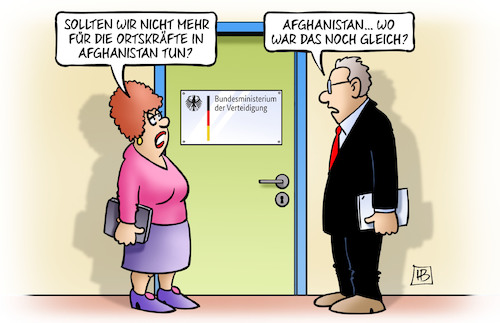 Cartoon: Afghanistan-Ortskräfte (medium) by Harm Bengen tagged ortskräfte,bundeswehr,verteidigungsministerium,afghanistan,taliban,terror,harm,bengen,cartoon,karikatur,ortskräfte,bundeswehr,verteidigungsministerium,afghanistan,taliban,terror,harm,bengen,cartoon,karikatur