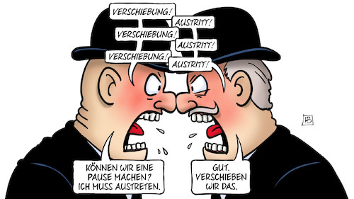 Cartoon: Austritt und Verschiebung (medium) by Harm Bengen tagged verschiebung,austritt,streit,pause,austreten,verschieben,johnson,brexit,britisches,unterhaus,abstimmung,gb,uk,parlament,westminster,deal,dup,europa,eu,harm,bengen,cartoon,karikatur,verschiebung,austritt,streit,pause,austreten,verschieben,johnson,brexit,britisches,unterhaus,abstimmung,gb,uk,parlament,westminster,deal,dup,europa,eu,harm,bengen,cartoon,karikatur