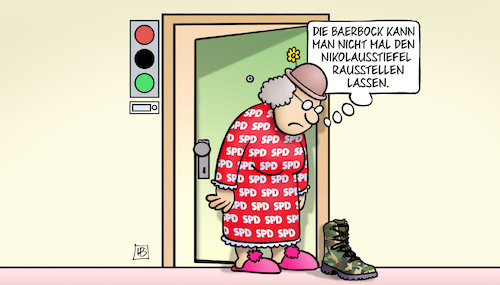 Cartoon: Baerbock-Bodentruppen (medium) by Harm Bengen tagged baerbock,nikolausstiefel,rausstellen,spd,grüne,aussenminsterin,ukraine,bodentruppen,harm,bengen,cartoon,karikatur,baerbock,nikolausstiefel,rausstellen,spd,grüne,aussenminsterin,ukraine,bodentruppen,harm,bengen,cartoon,karikatur