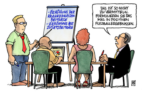 Cartoon: Beitragserhöhungen (medium) by Harm Bengen tagged beitragserhöhungen,krankenkassen,gesundheitsminister,reform,beiträge,zusatzbeiträge,rösler,fdp,scheitern,rücktritt,positiv,fußball,ergebnisse,formulieren,vermitteln,beitragserhöhungen,krankenkassen,gesundheitsminister,reform,beiträge,zusatzbeiträge,rösler,fdp,scheitern,rücktritt,fußball,ergebnisse,formulieren