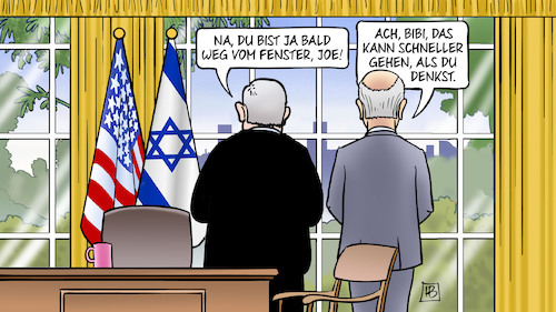 Cartoon: Bibi bei Biden (medium) by Harm Bengen tagged fenster,oval,office,usa,israel,bibi,netanjahu,biden,rücktritt,rückzug,wahlkampf,präsidentschaftswahl,harm,bengen,cartoon,karikatur,fenster,oval,office,usa,israel,bibi,netanjahu,biden,rücktritt,rückzug,wahlkampf,präsidentschaftswahl,harm,bengen,cartoon,karikatur