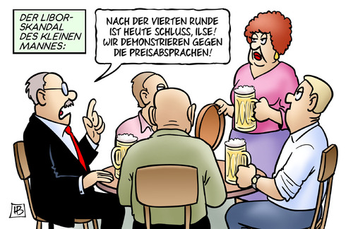 Cartoon: Bierpreis (medium) by Harm Bengen tagged bierpreis,bier,zins,betrug,banken,liborzins,liborskandal,skandal,libor,cartoon,bengen,harm,strafe,kartellamt,preisabsprachen,demonstrieren,karikatur,libor,skandal,liborskandal,liborzins,banken,betrug,zins,bier,bierpreis,demonstrieren,preisabsprachen,kartellamt,strafe,harm,bengen,cartoon,karikatur