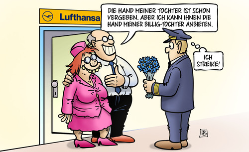 Cartoon: Billig-Tochter (medium) by Harm Bengen tagged hand,tochter,heirat,antrag,pilot,cockpit,gewerkschaft,streik,lufthansa,billigfluglinie,harm,bengen,cartoon,karikatur,hand,tochter,heirat,antrag,pilot,cockpit,gewerkschaft,streik,lufthansa,billigfluglinie,harm,bengen,cartoon,karikatur