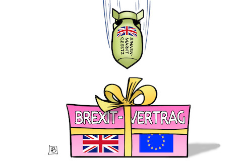 Cartoon: Binnenmarktgesetz (medium) by Harm Bengen tagged brexit,vertrag,binnenmarktgesetz,gb,uk,eu,europa,austrittsvertrag,bombe,johnson,paket,schleife,harm,bengen,cartoon,karikatur,brexit,vertrag,binnenmarktgesetz,gb,uk,eu,europa,austrittsvertrag,bombe,johnson,paket,schleife,harm,bengen,cartoon,karikatur