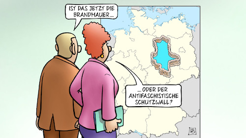 Cartoon: Brandmauer oder Schutzwall (medium) by Harm Bengen tagged brandmauer,antifaschistischer,schutzwall,afd,faschismus,rechtsradikal,wahl,landtagswahl,sachsen,anhalt,landkarte,mauer,harm,bengen,cartoon,karikatur,brandmauer,antifaschistischer,schutzwall,afd,faschismus,rechtsradikal,wahl,landtagswahl,sachsen,anhalt,landkarte,mauer,harm,bengen,cartoon,karikatur