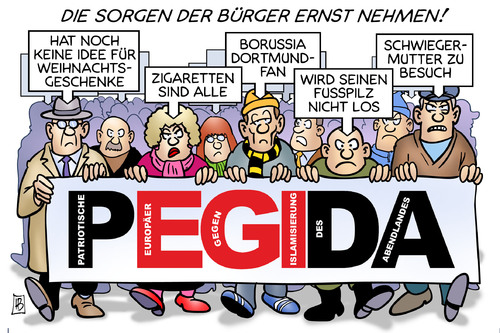 Cartoon: Bürgersorgen (medium) by Harm Bengen tagged pegida,islamophob,islam,nazis,bürgertum,demonstration,dresden,protest,sorgen,harm,bengen,cartoon,karikatur,pegida,islamophob,islam,nazis,bürgertum,demonstration,dresden,protest,sorgen,harm,bengen,cartoon,karikatur