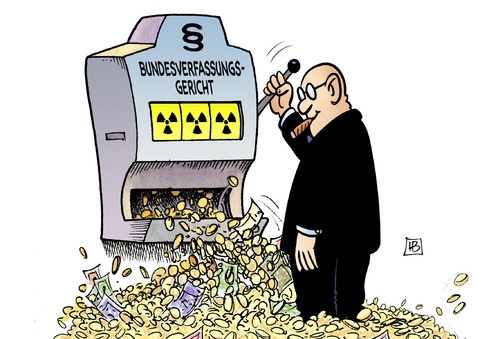 Cartoon: BVerfG und Atomkonzerne (medium) by Harm Bengen tagged bverfg,atomkonzerne,bundesverfassungsgericht,geld,spielautomat,radioaktiv,atomkraftwerke,energiewende,fukushima,atomausstieg,entschädigung,harm,bengen,cartoon,karikatur,bverfg,atomkonzerne,bundesverfassungsgericht,geld,spielautomat,radioaktiv,atomkraftwerke,energiewende,fukushima,atomausstieg,entschädigung,harm,bengen,cartoon,karikatur