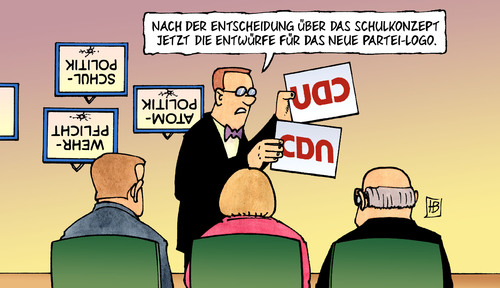 Cartoon: CDU-Wenden (medium) by Harm Bengen tagged cdu,wende,schule,schulkonzept,schulpolitik,partei,logo,image,kernwähler,stammwähler,präsidium,konzept,politik,änderung,ändern,wehrpflicht,atompolitik,energiepolitik,cdu,wende,schule,schulkonzept,schulpolitik,partei,image,kernwähler,stammwähler,präsidium,konzept,wehrpflicht,ändern,änderung,politik,atompolitik,energiepolitik