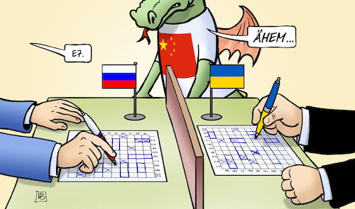 Cartoon: China und Getreide (medium) by Harm Bengen tagged china,drache,schiffe,versenken,spiel,getreideabkommen,export,russland,ukraine,krieg,harm,bengen,cartoon,karikatur,china,drache,schiffe,versenken,spiel,getreideabkommen,export,russland,ukraine,krieg,harm,bengen,cartoon,karikatur