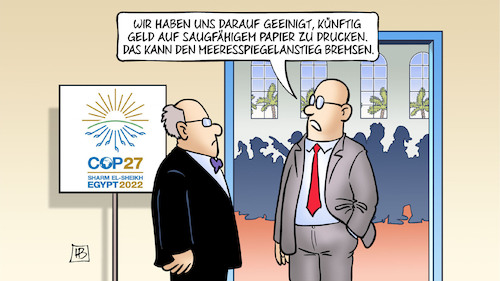 Cartoon: COP27-Einigung (medium) by Harm Bengen tagged geld,saugfähiges,papier,meeresspiegelanstieg,cop27,cop,verlängerung,klimakonferenz,klimawandel,ägypten,harm,bengen,cartoon,karikatur,geld,saugfähiges,papier,meeresspiegelanstieg,cop27,cop,verlängerung,klimakonferenz,klimawandel,ägypten,harm,bengen,cartoon,karikatur