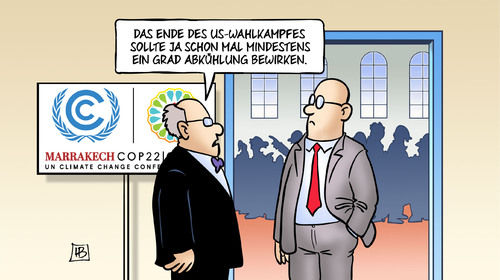 Cartoon: COP 22 (medium) by Harm Bengen tagged cop22,klimaschutzgipfel,marokko,marrakesch,ende,wahlkampfes,usa,hitze,abkühlung,globale,erderwärmung,konferenz,susemil,harm,bengen,cartoon,karikatur,cop22,klimaschutzgipfel,marokko,marrakesch,ende,wahlkampfes,usa,hitze,abkühlung,globale,erderwärmung,konferenz,susemil,harm,bengen,cartoon,karikatur