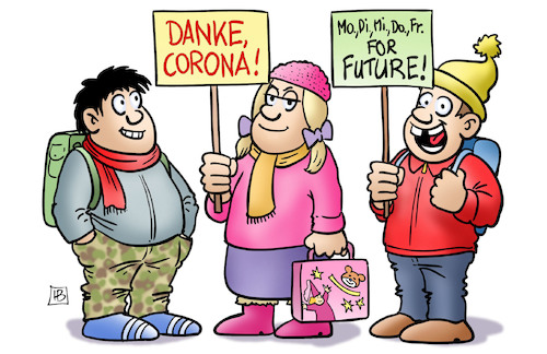 Cartoon: Corona for Future (medium) by Harm Bengen tagged kinder,schule,schüler,ferien,fridays,for,future,klimawandel,corona,coronavirus,ansteckung,pandemie,epidemie,krankheit,schaden,harm,bengen,cartoon,karikatur,kinder,schule,schüler,ferien,fridays,for,future,klimawandel,corona,coronavirus,ansteckung,pandemie,epidemie,krankheit,schaden,harm,bengen,cartoon,karikatur