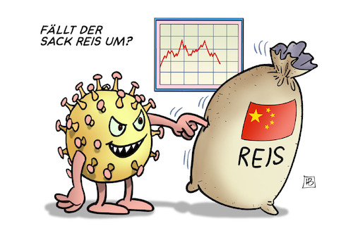 Cartoon: Corona und Wirtschaft (medium) by Harm Bengen tagged sack,reis,coronavirus,krankheit,pandemie,china,wirtschaft,harm,bengen,cartoon,karikatur,sack,reis,coronavirus,krankheit,pandemie,china,wirtschaft,harm,bengen,cartoon,karikatur