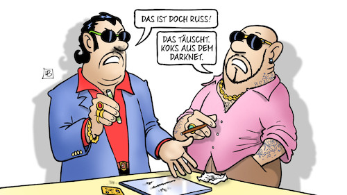 Cartoon: Darknet-Koks (medium) by Harm Bengen tagged darknet,koks,russ,internet,handel,verhaftungen,drogen,verbrecher,gangster,gauner,harm,bengen,cartoon,karikatur,darknet,koks,russ,internet,handel,verhaftungen,drogen,verbrecher,gangster,gauner,harm,bengen,cartoon,karikatur