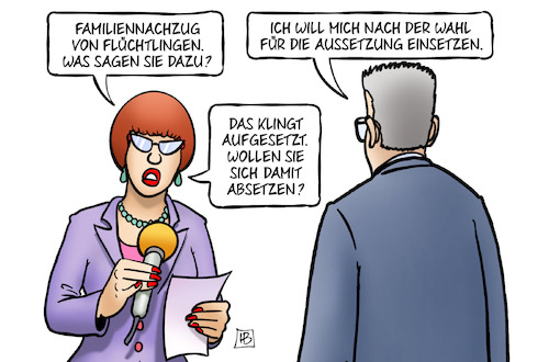 Cartoon: De Maiziere und Familiennachzug (medium) by Harm Bengen tagged familiennachzug,demaiziere,flüchtlinge,bundestagswahl,aussetzung,einsetzen,aufgesetzt,absetzen,interview,harm,bengen,cartoon,karikatur,familiennachzug,demaiziere,flüchtlinge,bundestagswahl,aussetzung,einsetzen,aufgesetzt,absetzen,interview,harm,bengen,cartoon,karikatur