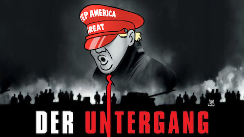 Cartoon: Der Untergang (medium) by Harm Bengen tagged film,untergang,hitler,krieg,wahlen,sieger,verlierer,usa,wahl,trump,biden,harm,bengen,cartoon,karikatur,film,untergang,hitler,krieg,wahlen,sieger,verlierer,usa,wahl,trump,biden,harm,bengen,cartoon,karikatur