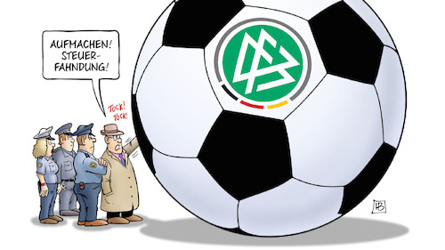 Cartoon: DFB-Razzien (medium) by Harm Bengen tagged dfb,einnahmen,bandenwerbung,steuerhinterziehung,fussball,razzia,razzien,polizei,harm,bengen,cartoon,karikatur,dfb,einnahmen,bandenwerbung,steuerhinterziehung,fussball,razzia,razzien,polizei,harm,bengen,cartoon,karikatur