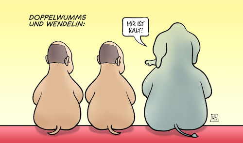 Cartoon: Doppelwumms (medium) by Harm Bengen tagged doppelwumms,wendelin,wum,loriot,energiepolitik,kalt,elefant,hund,scholz,harm,bengen,cartoon,karikatur,doppelwumms,wendelin,wum,loriot,energiepolitik,kalt,elefant,hund,scholz,harm,bengen,cartoon,karikatur