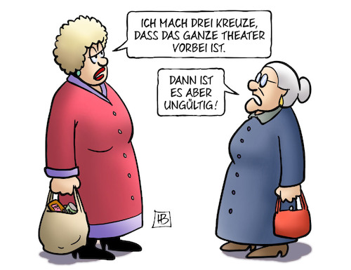 Cartoon: Drei Kreuze (medium) by Harm Bengen tagged bundestagswahl,entscheidung,drei,kreuze,ungültig,susemil,harm,bengen,cartoon,karikatur,bundestagswahl,entscheidung,drei,kreuze,ungültig,susemil,harm,bengen,cartoon,karikatur