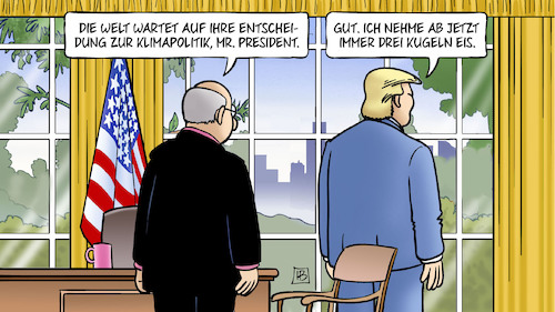 Cartoon: Drei Kugeln Eis (medium) by Harm Bengen tagged entscheidung,klimapolitik,president,präsident,trump,pariser,klimaschutzabkommen,klimawandel,kugeln,eis,dessert,nachtisch,harm,bengen,cartoon,karikatur,entscheidung,klimapolitik,president,präsident,trump,pariser,klimaschutzabkommen,klimawandel,kugeln,eis,dessert,nachtisch,harm,bengen,cartoon,karikatur