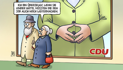 Cartoon: Dynastie (medium) by Harm Bengen tagged kinder,dynastie,job,susemil,merkel,kanzlerin,kandidatur,cdu,bundestagswahl,harm,bengen,cartoon,karikatur,kinder,dynastie,job,susemil,merkel,kanzlerin,kandidatur,cdu,bundestagswahl,harm,bengen,cartoon,karikatur