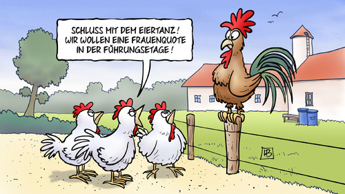 Cartoon: Eiertanz Frauenquote (medium) by Harm Bengen tagged frauen,cdu,hahn,huehner,eiertanz,flexiquote,kompromiss,fraktion,bundestag,frauenquote,gleichberechtigung,merkel,leyen,schroeder,harm,bengen,cartoon,karikatur,eiertanz,huehner,hahn,cdu,frauen,frauenquote,bundestag,fraktion,kompromiss,flexiquote,gleichberechtigung,merkel,leyen,schroeder,harm,bengen,cartoon,karikatur