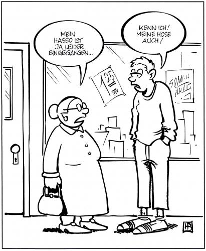 Cartoon: Eingegangen (medium) by Harm Bengen tagged 