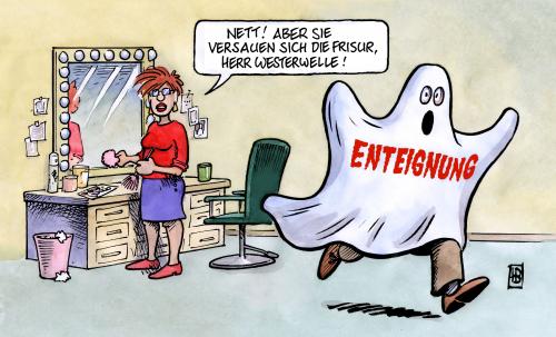 Cartoon: Enteignung (medium) by Harm Bengen tagged enteignung,fdp,guido,westerwelle,oposition,gespenst,verstaatlichung,bank,banker,krise,kredit,faule,kredite,wirtschaft,rettungspaket,rettungsschirm,hypo,real,estate,cartoon,cartoons,enteignung,fdp,guido westerwelle,opposition,partei,parteien,deutschland,regierung,gespenst,verstaatlichung,bank,banker,banken,krise,kredit,kredite,wirtschaft,wirtschaftskrise,finanzkrise,guido,westerwelle