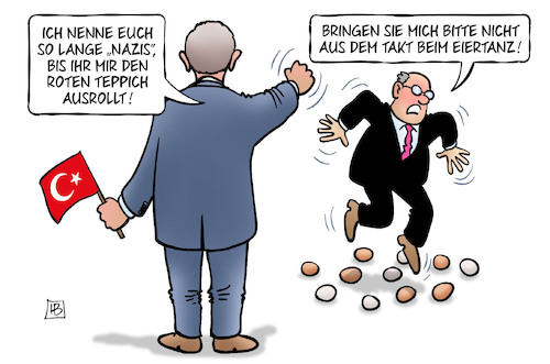 Cartoon: Erdogan und Nazis (medium) by Harm Bengen tagged nazis,vergleich,beleidigung,roter,teppich,eiertanz,präsident,deniz,yücel,deutschland,versammlungsfreiheit,pressefreiheit,auftritte,wahlkampf,türkei,erdogan,referendum,akp,diktatur,harm,bengen,cartoon,karikatur,nazis,vergleich,beleidigung,roter,teppich,eiertanz,präsident,deniz,yücel,deutschland,versammlungsfreiheit,pressefreiheit,auftritte,wahlkampf,türkei,erdogan,referendum,akp,diktatur,harm,bengen,cartoon,karikatur