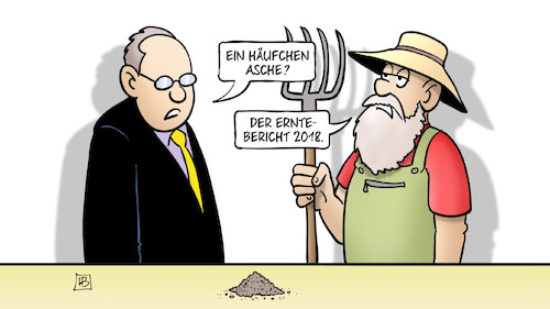 Cartoon: Erntebericht 2018e (medium) by Harm Bengen tagged erntebericht,2018,asche,hitze,sommer,bauern,ausfälle,entschädigung,harm,bengen,cartoon,karikatur,erntebericht,2018,asche,hitze,sommer,bauern,ausfälle,entschädigung,harm,bengen,cartoon,karikatur