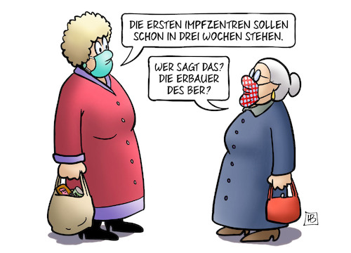 Cartoon: Erste Impfzentren (medium) by Harm Bengen tagged erste,impfzentren,impfung,erbauer,ber,flughafen,susemil,jutta,corona,masken,harm,bengen,cartoon,karikatur,erste,impfzentren,impfung,erbauer,ber,flughafen,susemil,jutta,corona,masken,harm,bengen,cartoon,karikatur