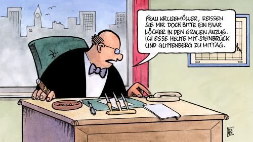 Cartoon: Essen mit Ministern (medium) by Harm Bengen tagged essen,minister,guttenberg,steinbrück,sekretärin,chef,firma,kapitalist,rettungsschirm,staatshilfe,kredit,bürgschaft,essen,minister,guttenberg,frank walter steinbrück,sekretärin,chef,firma,kapitalist,rettungsschirm,staatshilfe,kredit,bürgschaft,frank,walter,steinbrück