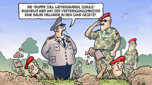 Cartoon: Euro-Hawk (medium) by Harm Bengen tagged verteidigungsminister,milliarde,geld,sand,graben,truppe,bundeswehr,soldaten,reform,demaiziere,eurohawk,euro,hawk,harm,bengen,cartoon,karikatur,drohne,verteidigungsminister,milliarde,geld,sand,graben,truppe,bundeswehr,soldaten,reform,demaiziere,eurohawk,euro,hawk,harm,bengen,cartoon,karikatur,drohne