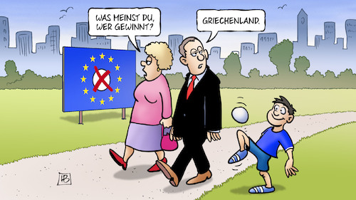 Cartoon: Europawahl und Fussball (medium) by Harm Bengen tagged fussball,kind,deutschland,griechenland,testspiel,gewinner,gewinnen,europawahl,europa,wahl,wähler,harm,bengen,cartoon,karikatur,fussball,kind,deutschland,griechenland,testspiel,gewinner,gewinnen,europawahl,europa,wahl,wähler,harm,bengen,cartoon,karikatur