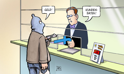 Cartoon: Facebook und Banken (medium) by Harm Bengen tagged geld,facebook,banken,kundendaten,datenschutz,bankraub,banküberfall,messenger,harm,bengen,cartoon,karikatur,geld,facebook,banken,kundendaten,datenschutz,bankraub,banküberfall,messenger,harm,bengen,cartoon,karikatur