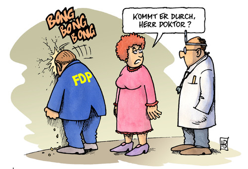 Cartoon: FDP-Parteitag (medium) by Harm Bengen tagged fdp,parteitag,koeln,westerwelle,roessler,lindner,pinkwart,steuersenkung,steuerreform,kopf,wand,arzt,durchkommen,fdp,parteitag,westerwelle,lindner,pinkwart,steuersenkung,kopf,wand,arzt,durchkommen,rössler,köln