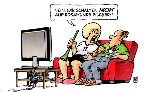 Cartoon: Frauen-WM-Auftakt (medium) by Harm Bengen tagged frauen,wm,weltmeisterschaft,worldcup,fußball,auftakt,tv,rosamunde,pilcher,umschalten,frauen,wm,weltmeisterschaft,worldcup,fußball,auftakt,rosamunde,umschalten,pilcher,frauenwm,frauenweltmeisterschaft,fussball