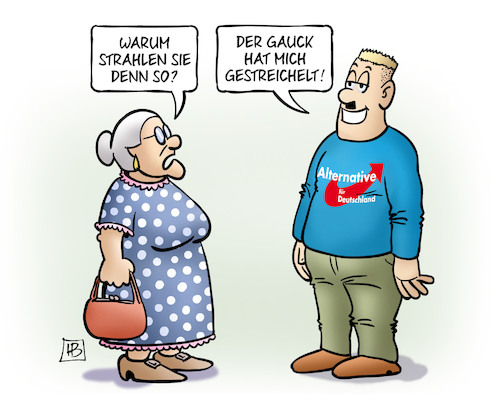 Gauck streichelt