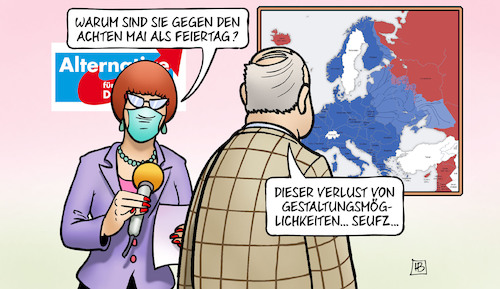 Cartoon: Gauland und 8. Mai (medium) by Harm Bengen tagged kriegsende,kapitulation,achter,mai,feiertag,gauland,faschismus,afd,verlust,gestaltungsmöglichkeiten,harm,bengen,cartoon,karikatur,kriegsende,kapitulation,achter,mai,feiertag,gauland,faschismus,afd,verlust,gestaltungsmöglichkeiten,harm,bengen,cartoon,karikatur