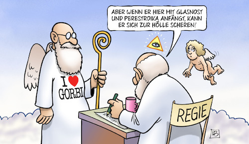 Cartoon: Gorbatschow (medium) by Harm Bengen tagged gorbi,gorbatschow,glasnost,perestroika,russland,sowjetunion,hölle,himmel,gott,petrus,tod,tot,harm,bengen,cartoon,karikatur,gorbi,gorbatschow,glasnost,perestroika,russland,sowjetunion,hölle,himmel,gott,petrus,tod,tot,harm,bengen,cartoon,karikatur